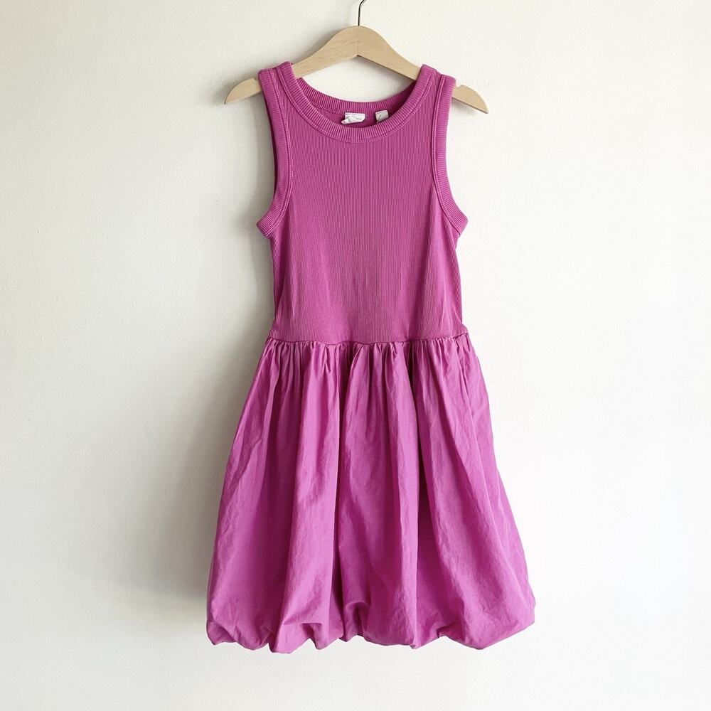 Gap Kids Girls Medium Tank Bubble Dress Pink Sleeveless Casual Summer Spring